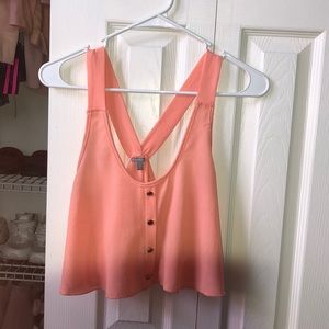 Peach Crop Top